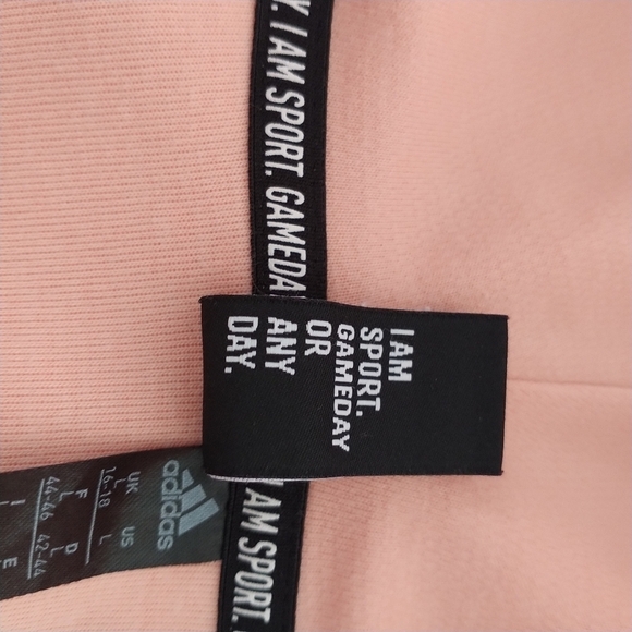 Adidas I Am Sport Game Day Crop Hoodie Peach L - Picture 10 of 13
